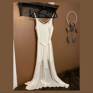 Naked Zebra Hi-Lo Dress with Tie